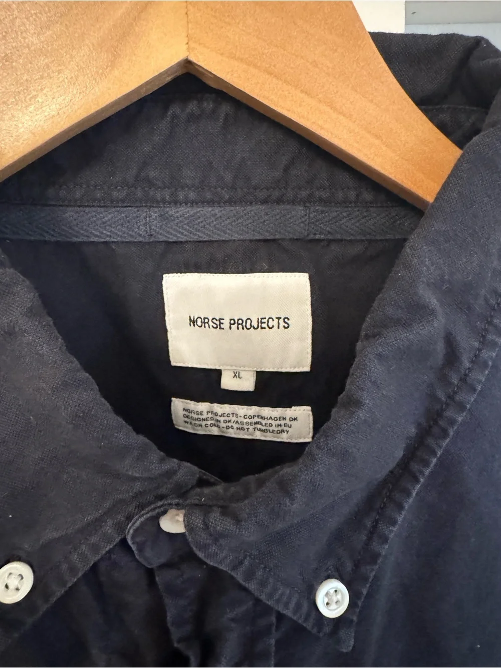 Men's Norse Projects Navy Button-Down Shirt